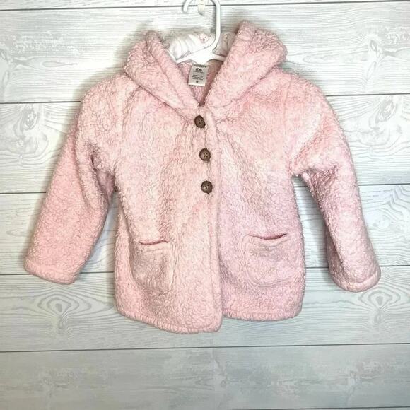Carter’s  pink sherpa fleece jacket toddler girl’sSize 24 months - Picture 1 of 5